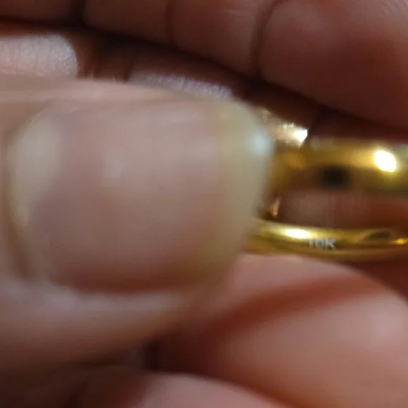 10k Solid Gold plated Plain Band Size 8